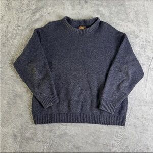 Alps Fine Apparel Sweater Men L Vintage Crew Neck Blue USA